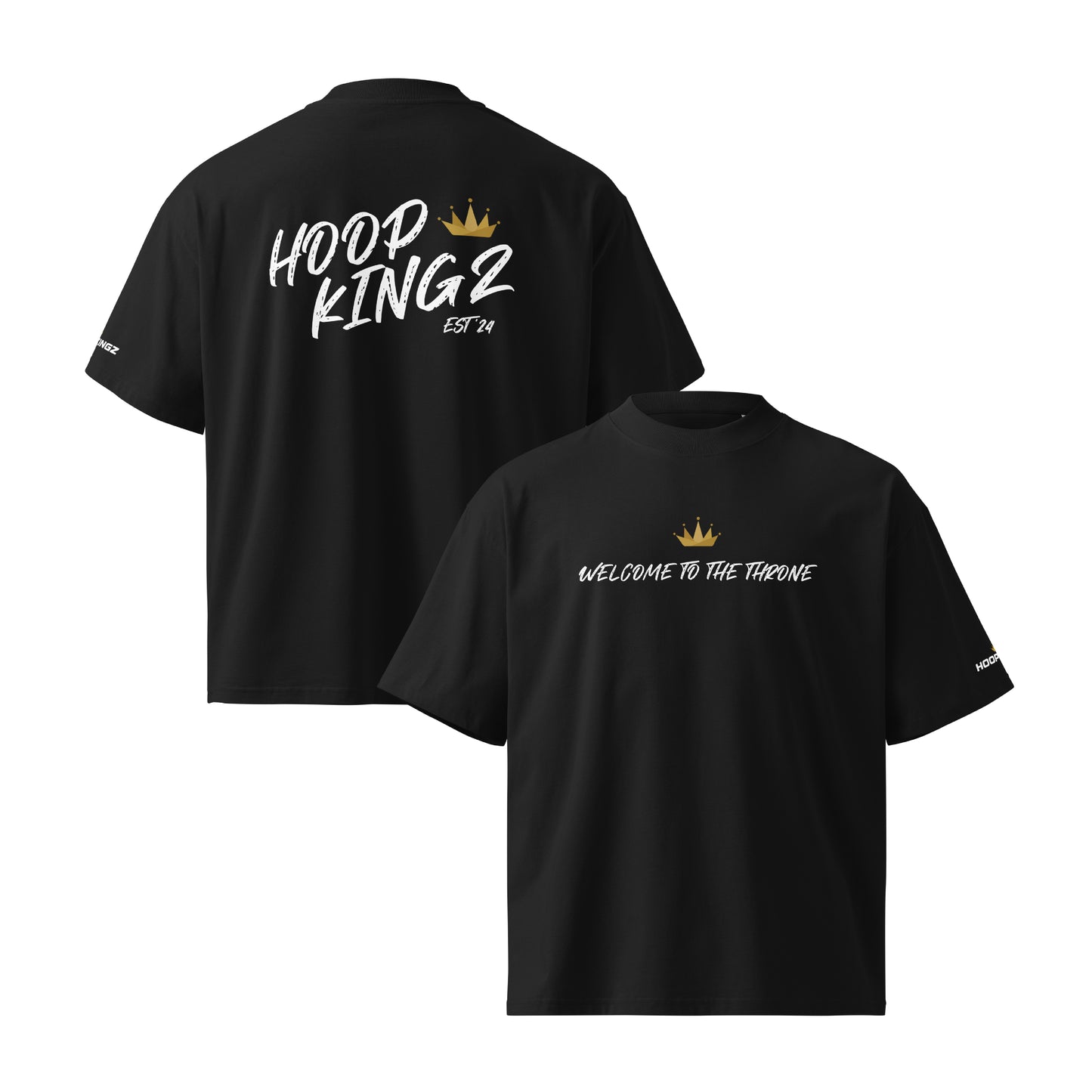 Hoop Kingz Streetwear Front/Back Oversized High Neck T-shirt