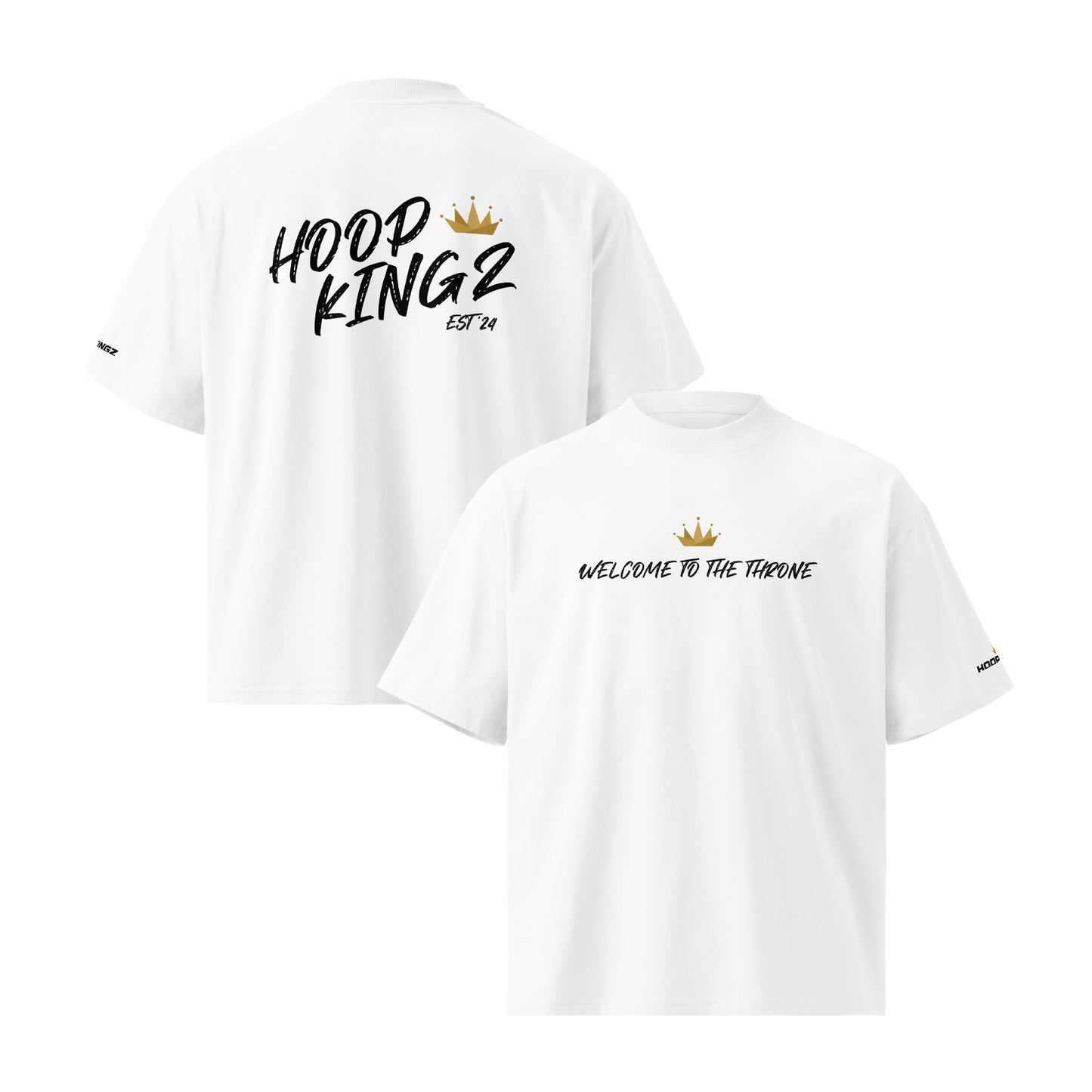 Hoop Kingz Streetwear Front/Back Oversized High Neck T-shirt