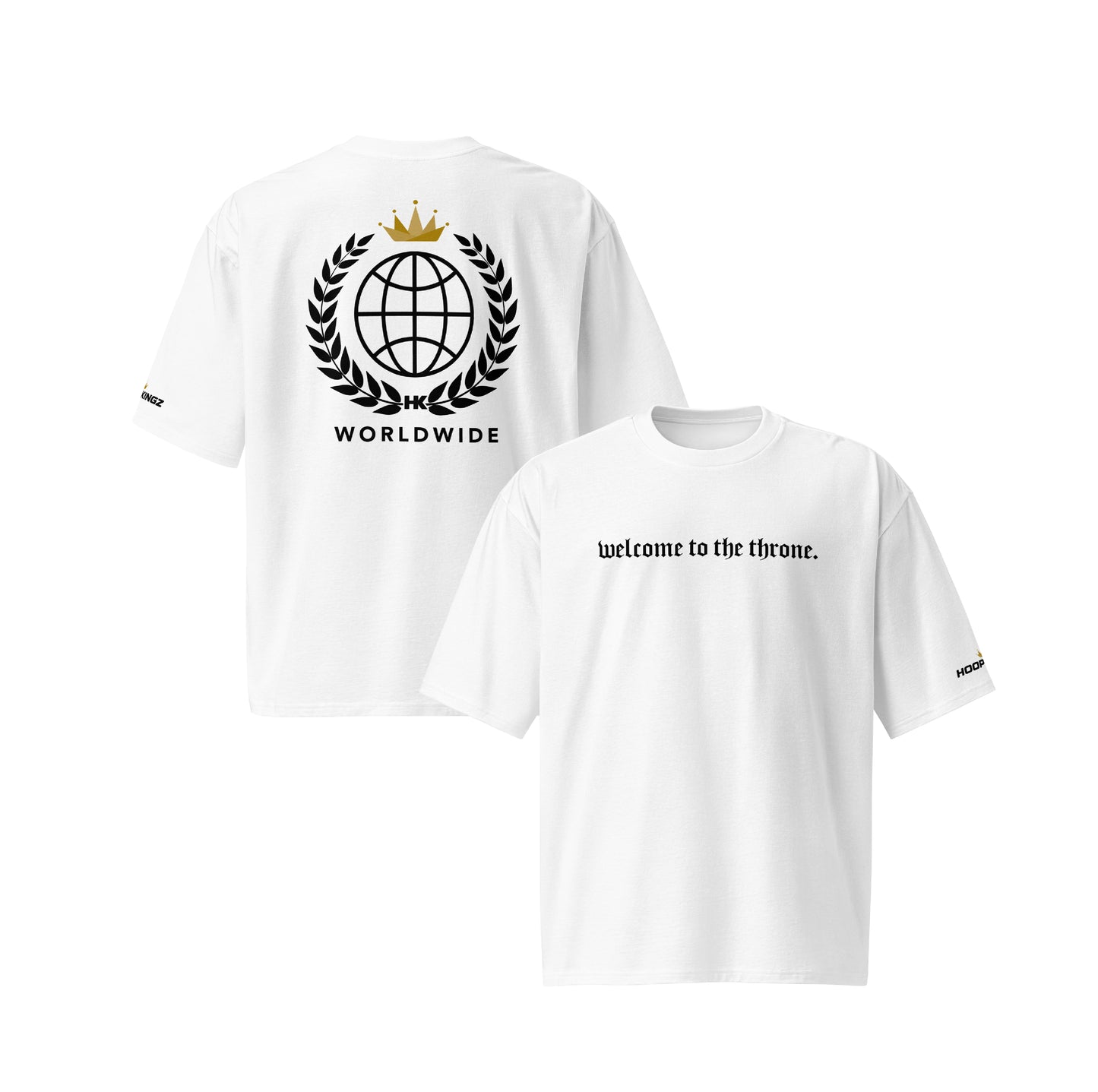Hoop Kingz Worldwide Front/Back Organic Oversized High Neck T-shirt