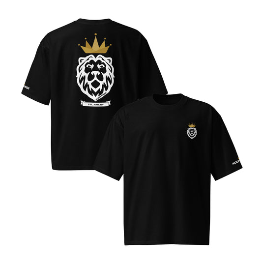 Hoop Kingz Pendant Lion Front/Back Oversized High Neck T-shirt