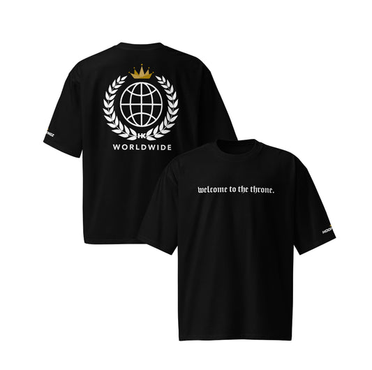 Hoop Kingz Worldwide Front/Back Organic Oversized High Neck T-shirt
